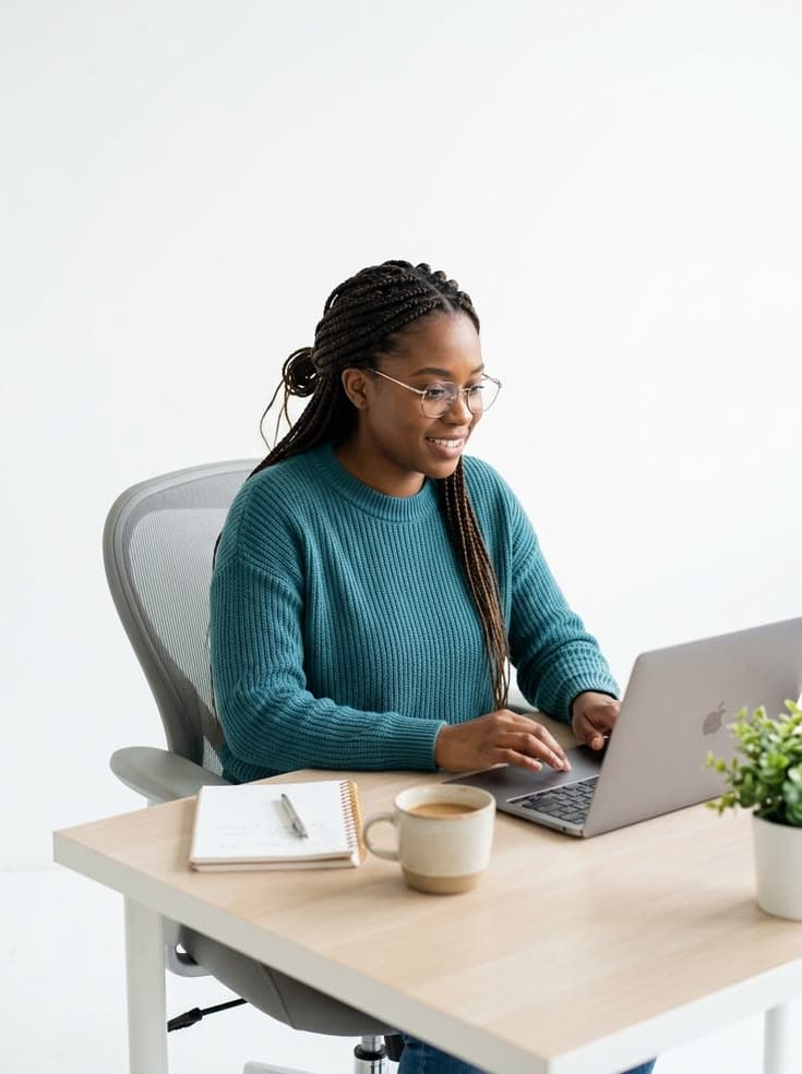 Girl in office