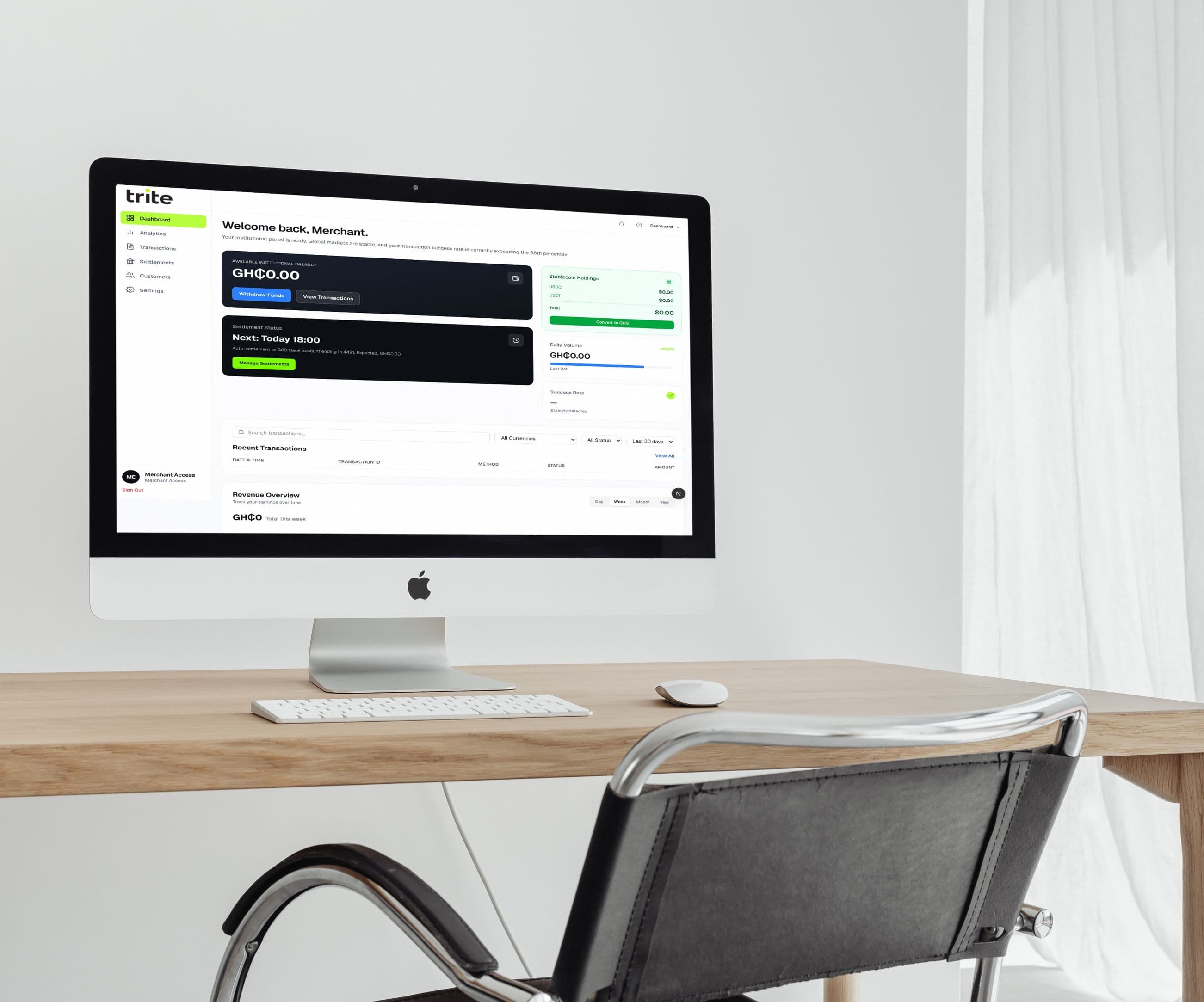 Trite Dashboard Mockup
